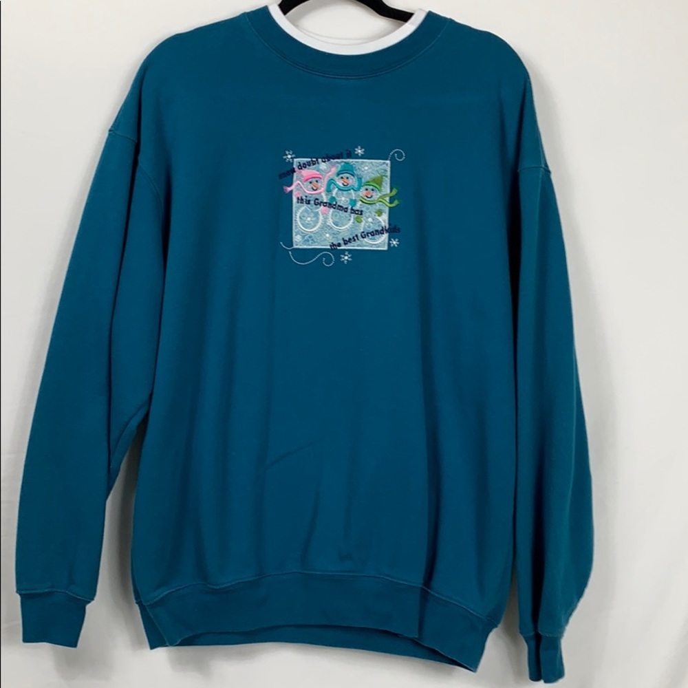 M&C Sportswear teal blue sweatshirt size XL